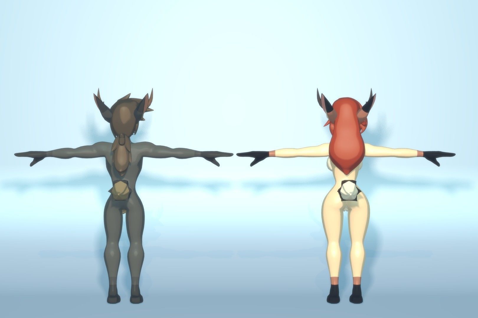 Acheron Jackalope Nude Low-poly 3D model_14