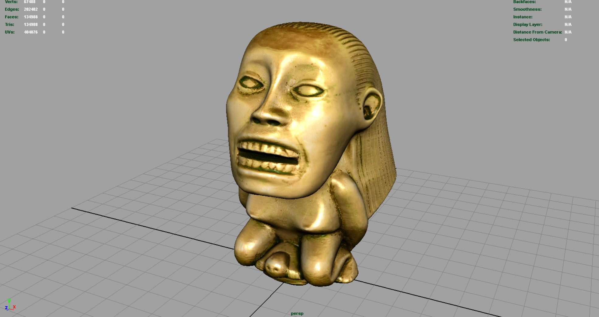Indiana Jones Fertility Idol Statue Low-poly 3D model_2