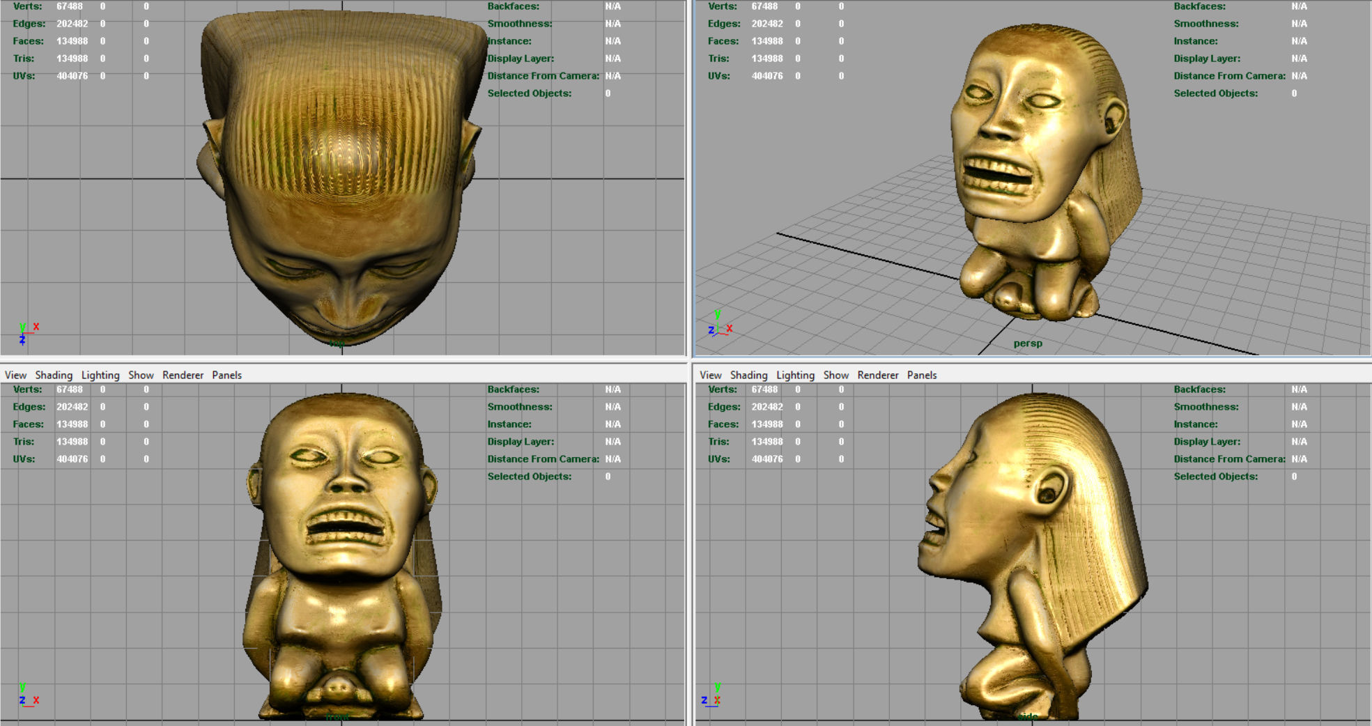 Indiana Jones Fertility Idol Statue Low-poly 3D model_9