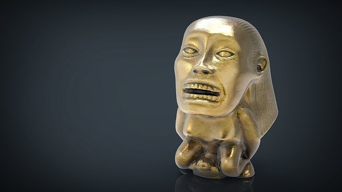 Indiana Jones Fertility Idol Statue Low-poly 3D model