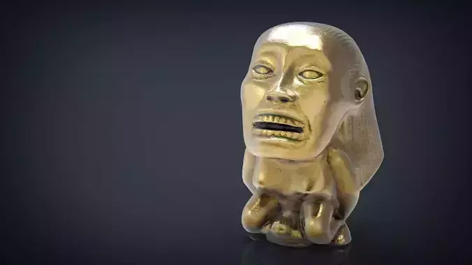 Indiana Jones Fertility Idol Statue Low-poly 3D model