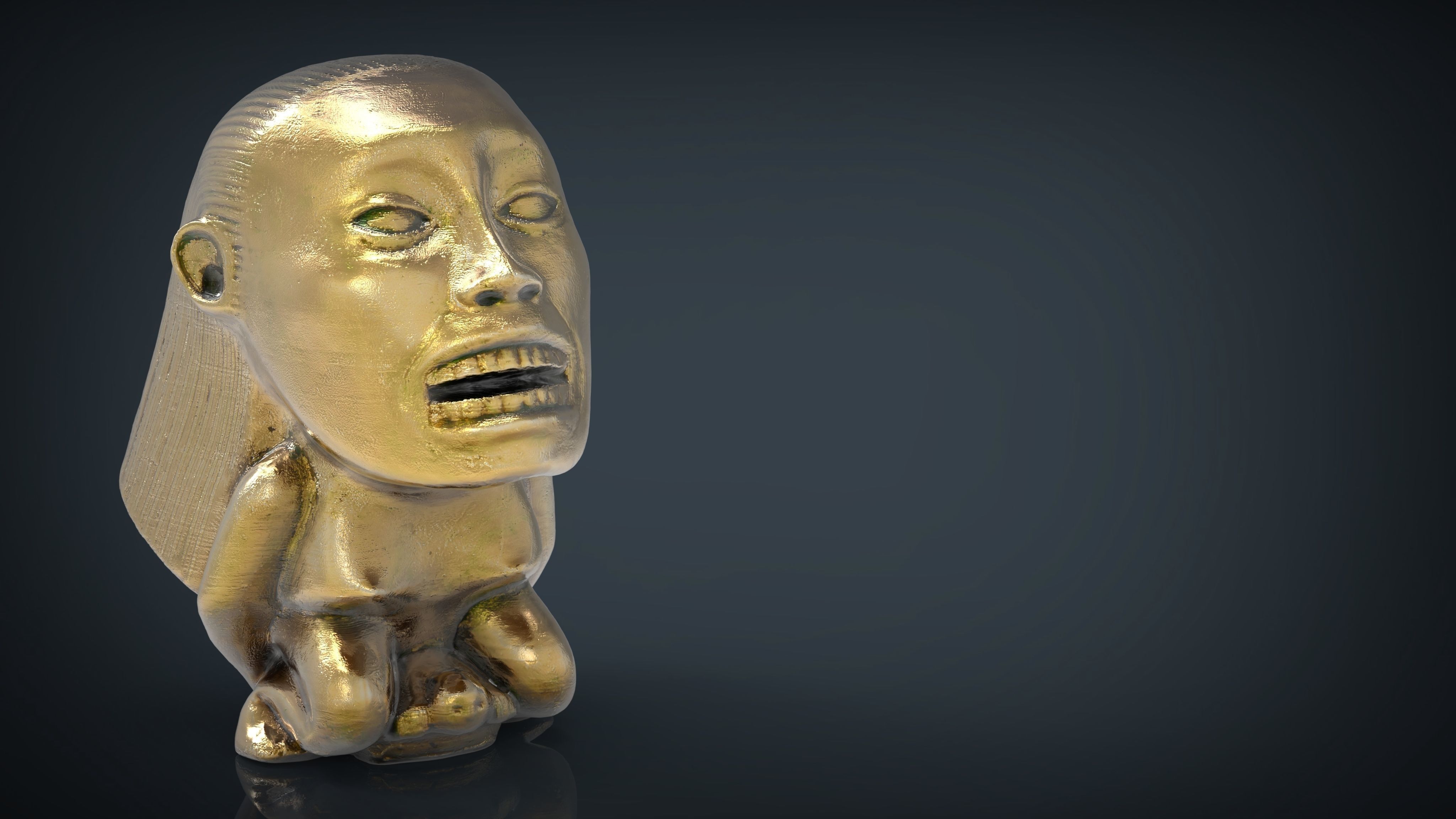 Indiana Jones Fertility Idol Statue Low-poly 3D model_6