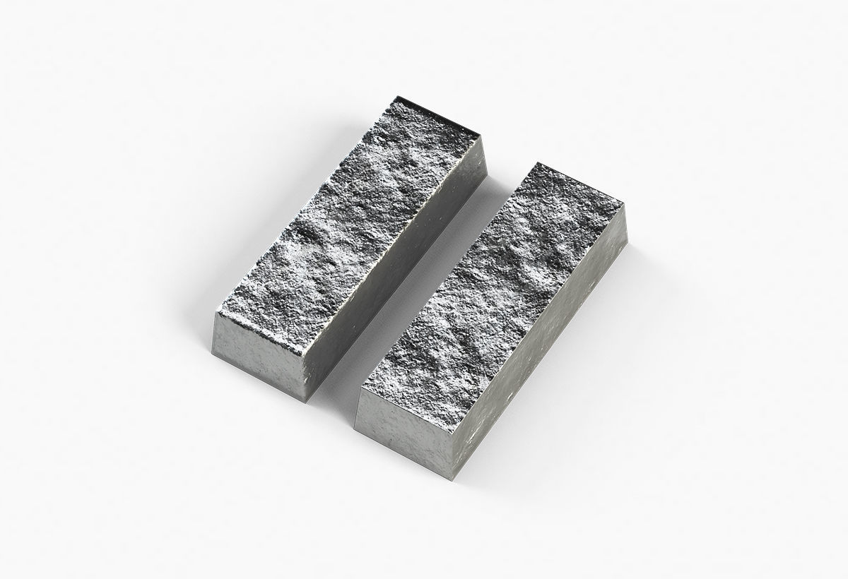 Aluminium Zinc Nickel Silver Titan Steel ingot 8 3D model_10