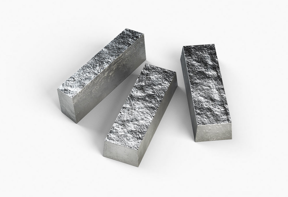 Aluminium Zinc Nickel Silver Titan Steel ingot 8 3D model_8