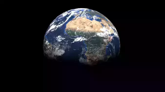 Earth 3D from space