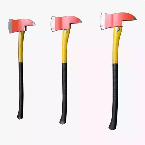  Fire Axe PBR Specular Mobile LOD  Low-poly 3D model