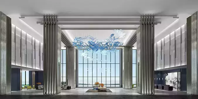 Hotel lobby 3D model