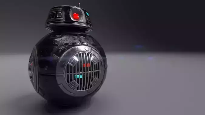 BB-9E star wars b - wing robot Low-poly 3D model