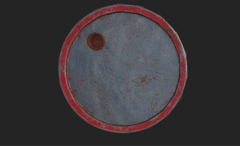 Oil barrel 2 Low-poly 3D model_7