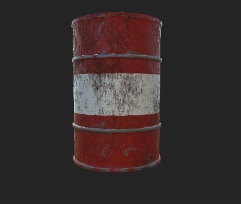 Oil barrel 2 Low-poly 3D model_5