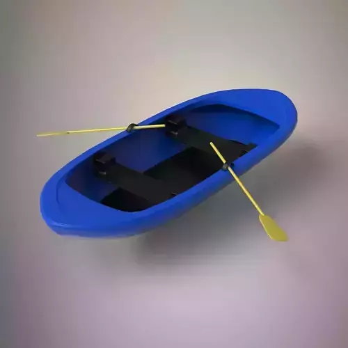 Fishing boat Low-poly 3D model