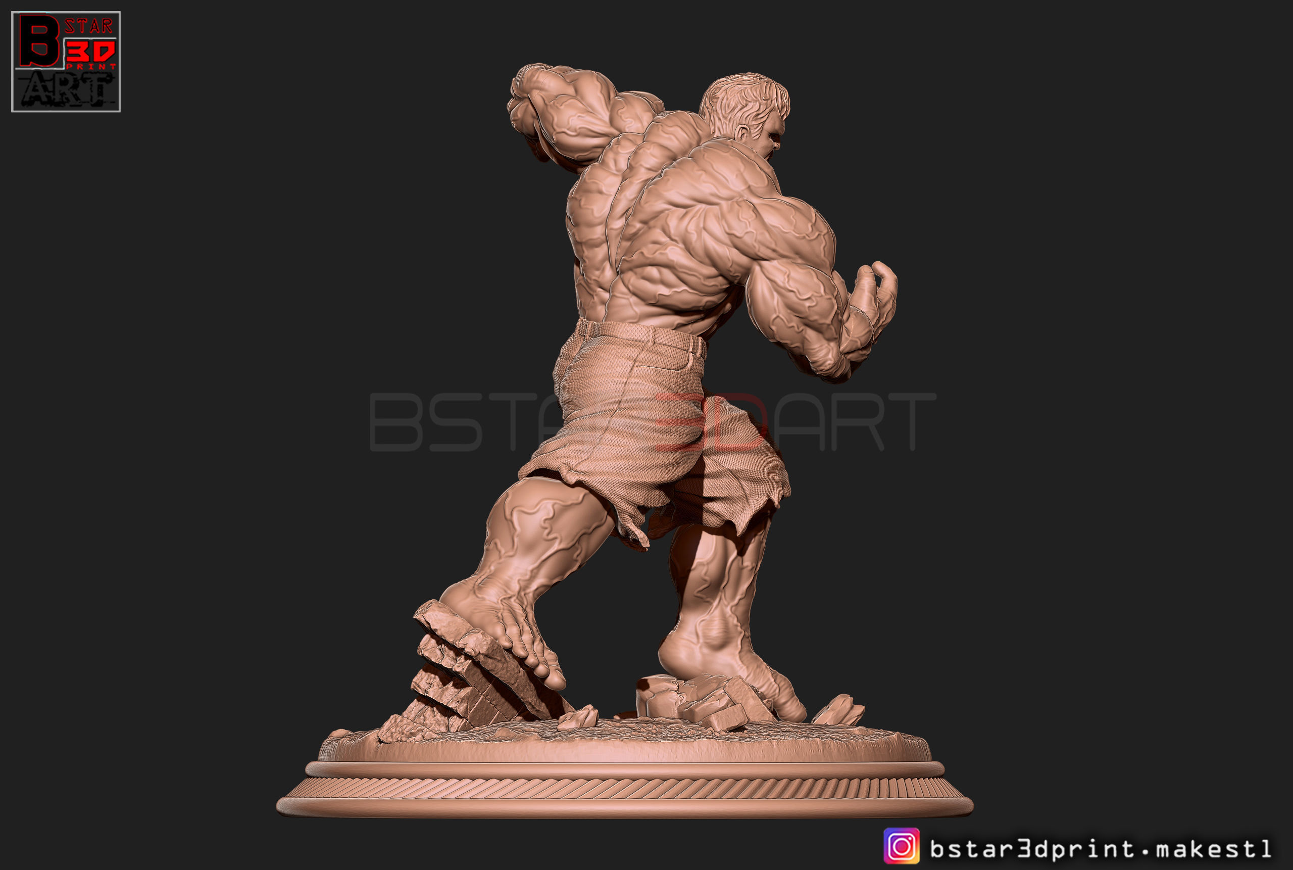 SUPER HULK  - Super Hero - Marvel  3D print model_20
