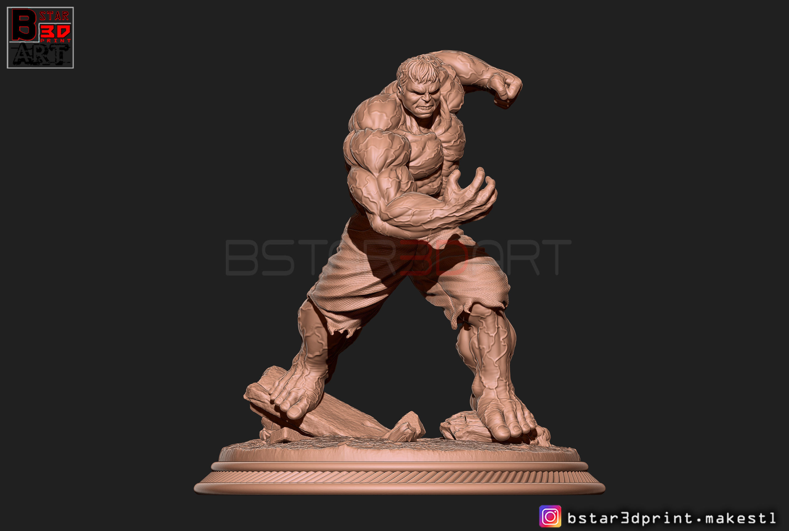 SUPER HULK  - Super Hero - Marvel  3D print model_16