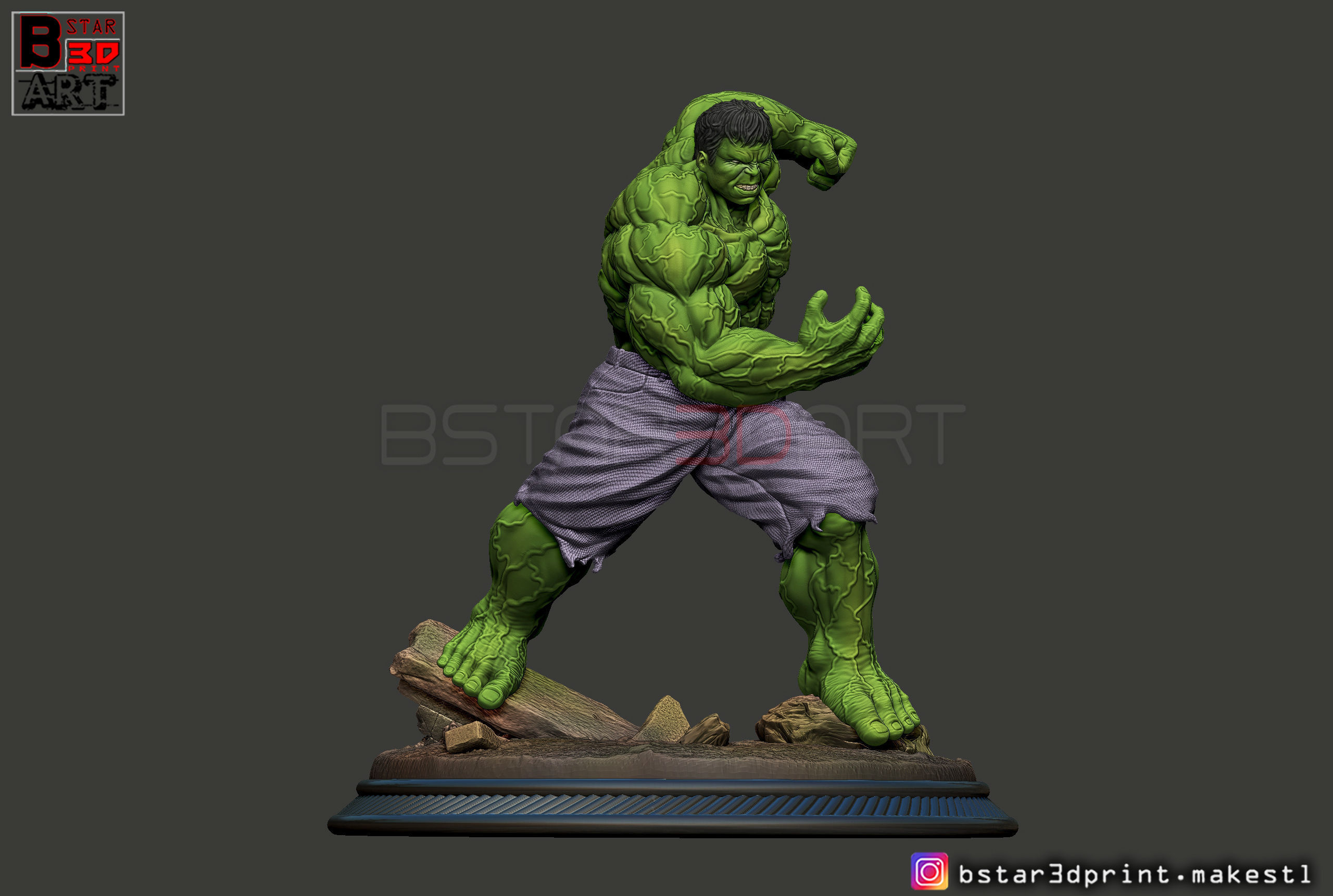 SUPER HULK  - Super Hero - Marvel  3D print model_13