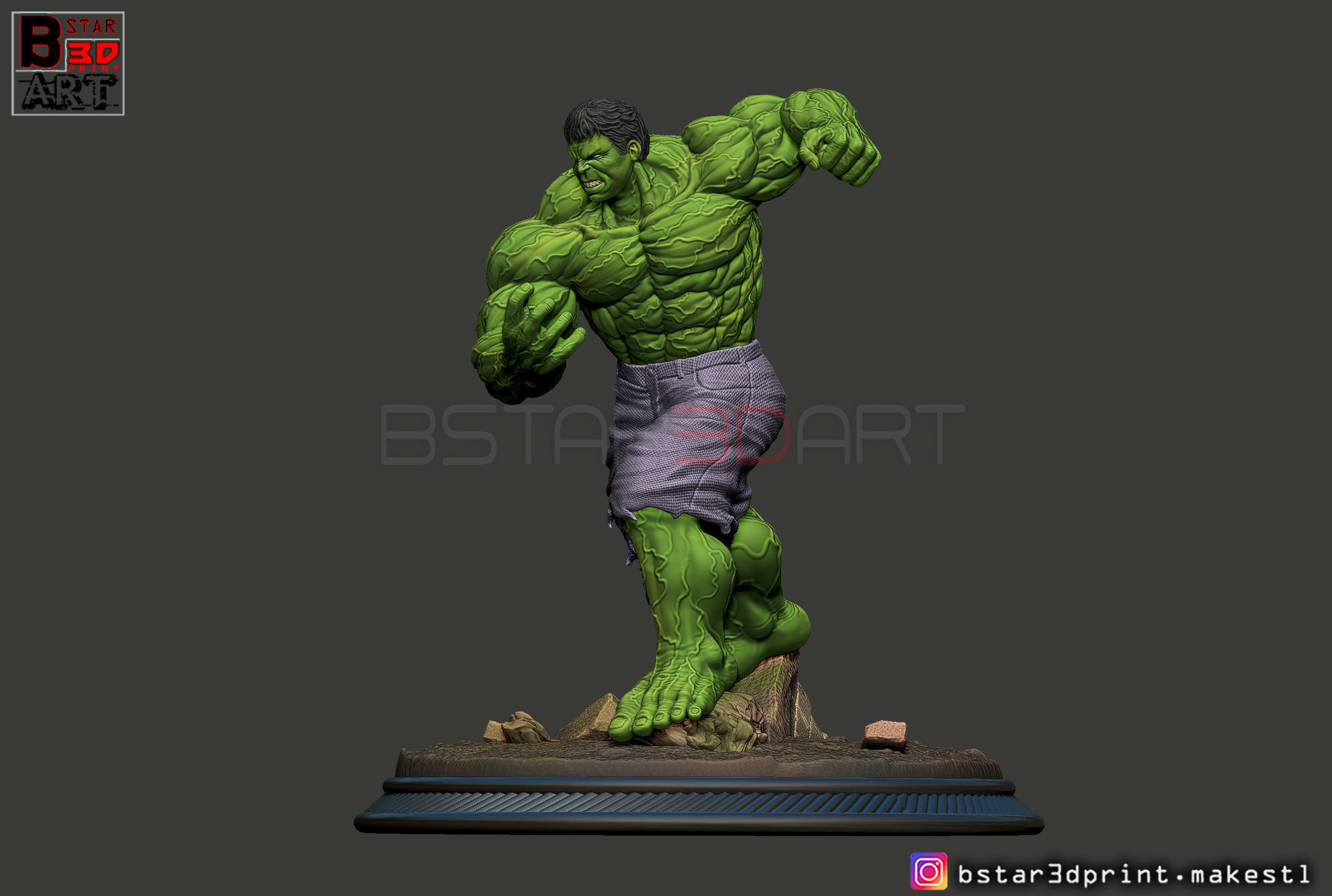 SUPER HULK  - Super Hero - Marvel  3D print model_9