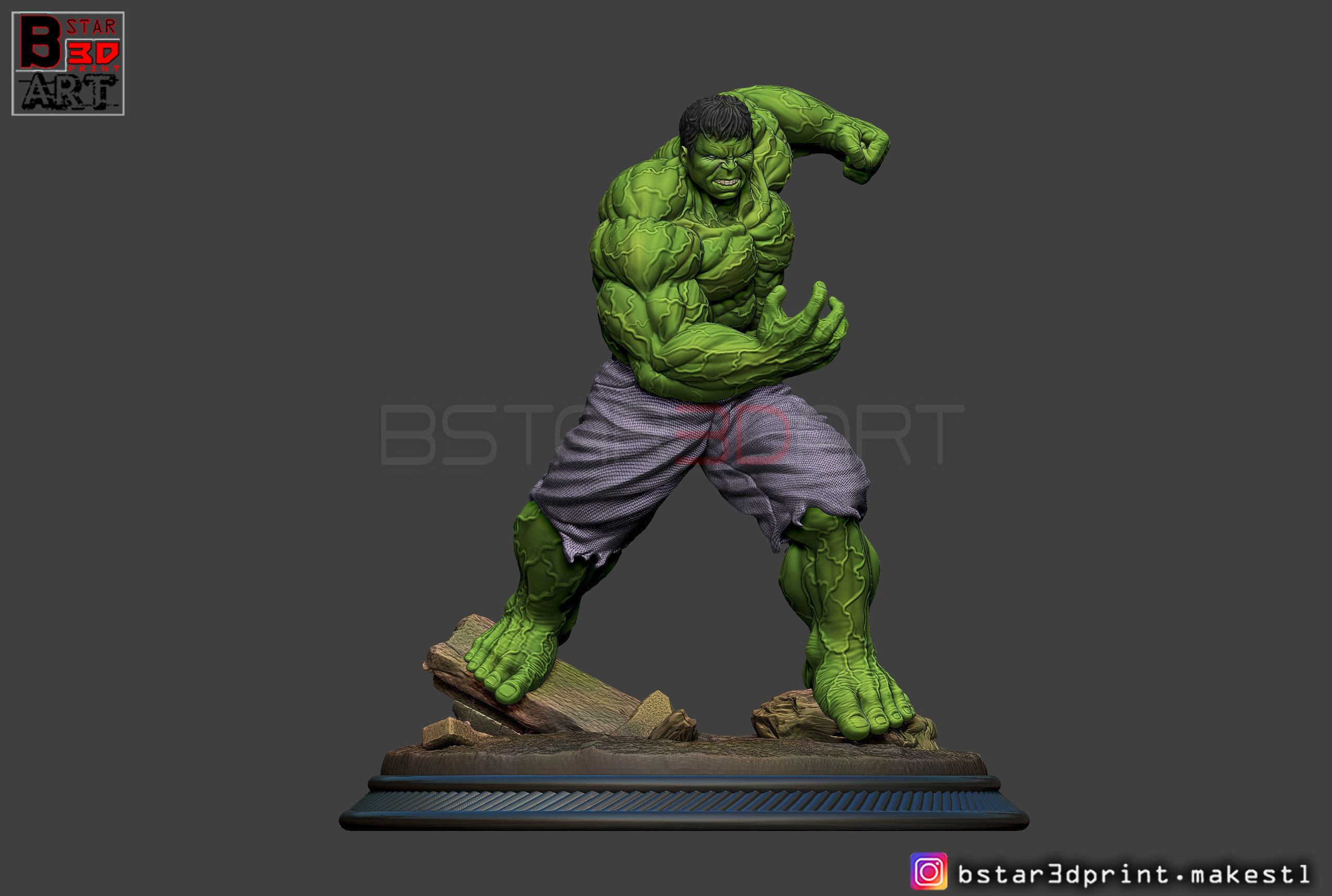 SUPER HULK  - Super Hero - Marvel  3D print model_7