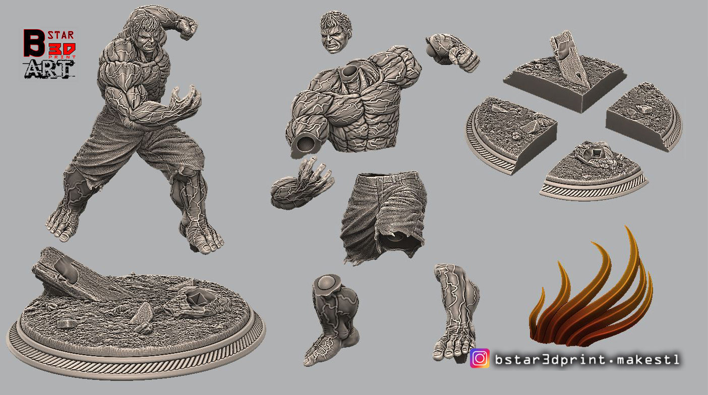 SUPER HULK  - Super Hero - Marvel  3D print model_27
