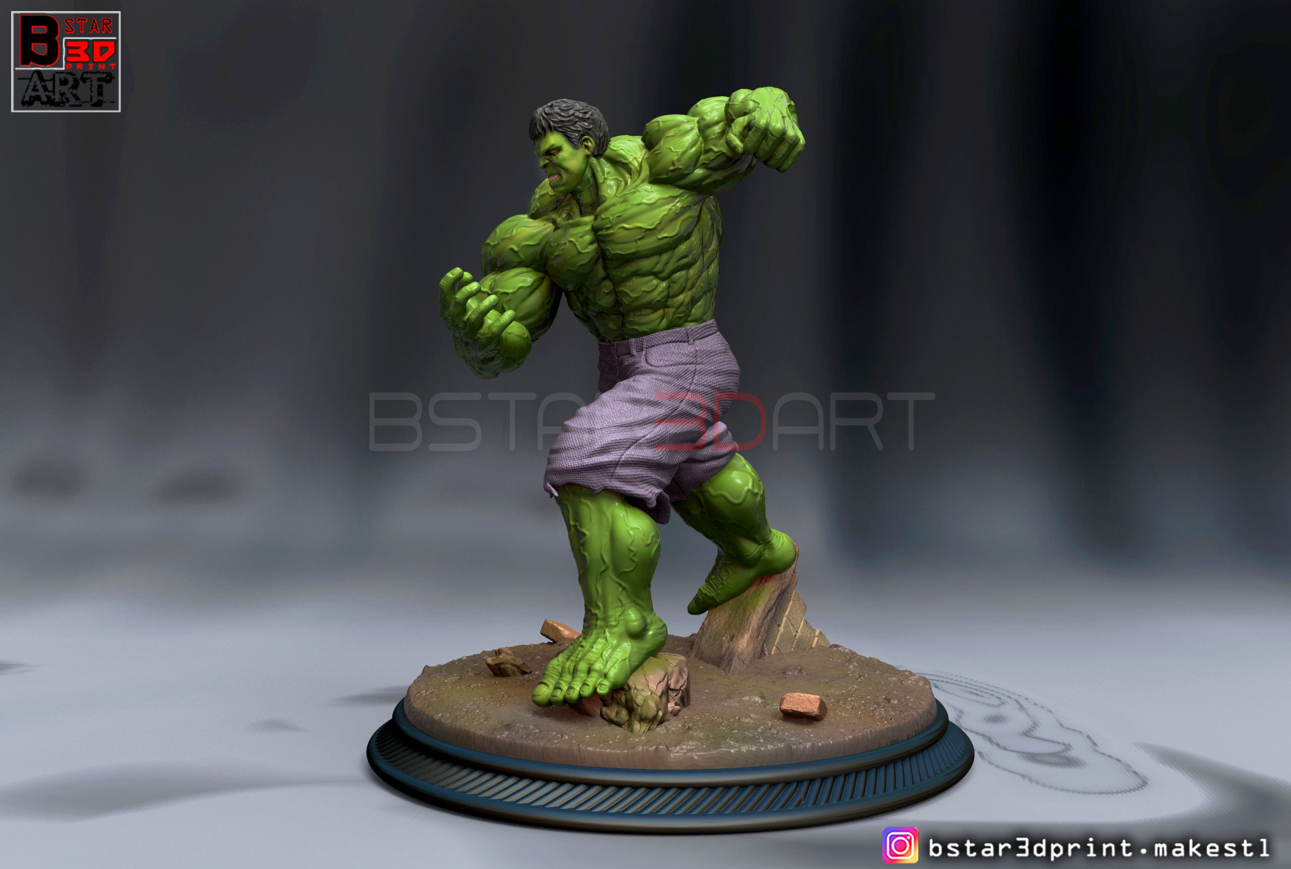 SUPER HULK  - Super Hero - Marvel  3D print model_3