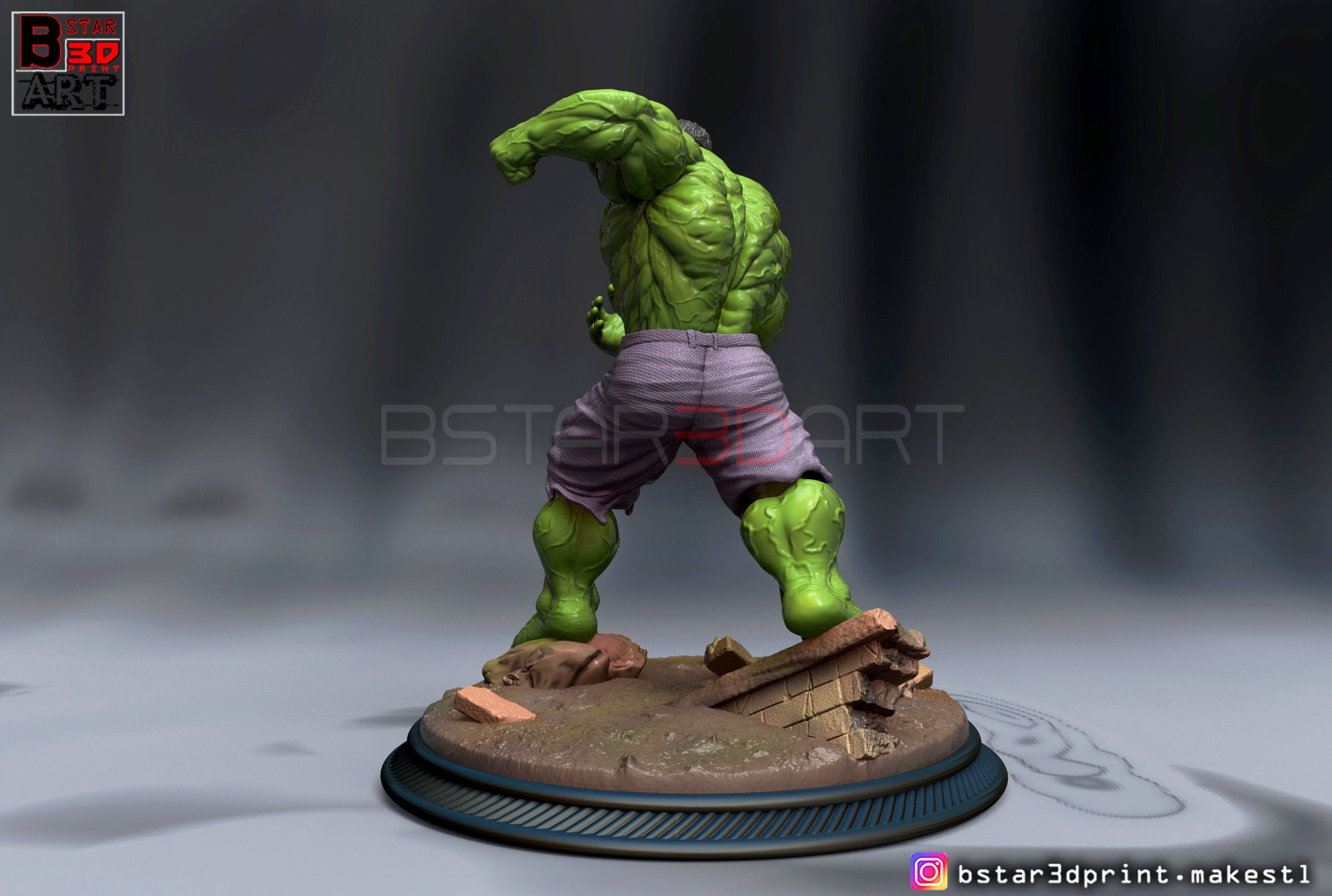 SUPER HULK  - Super Hero - Marvel  3D print model_4