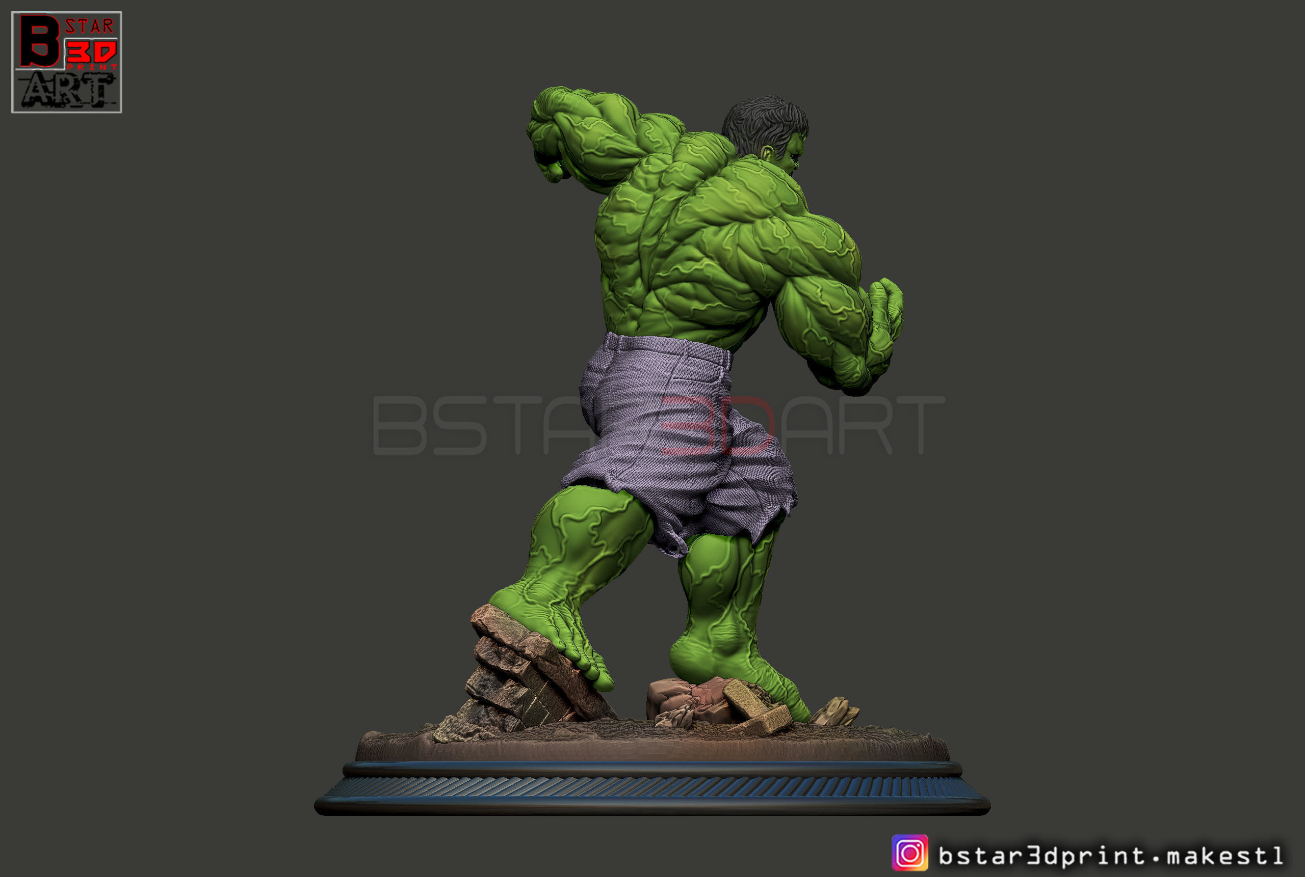 SUPER HULK  - Super Hero - Marvel  3D print model_12