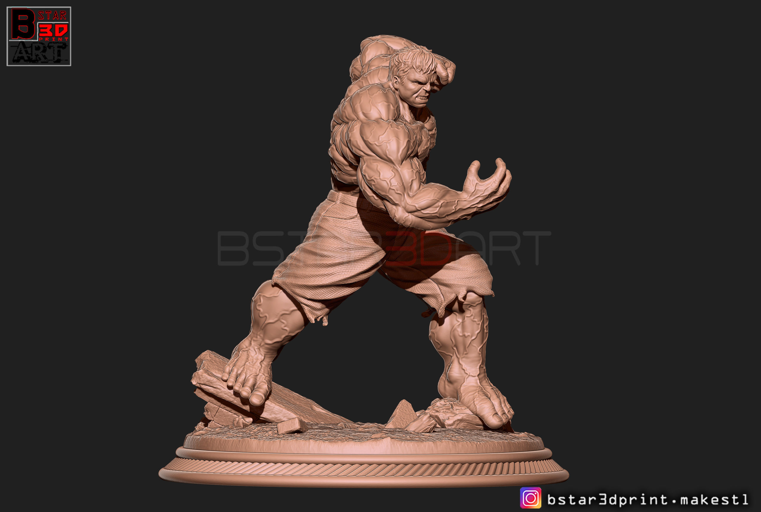SUPER HULK  - Super Hero - Marvel  3D print model_19