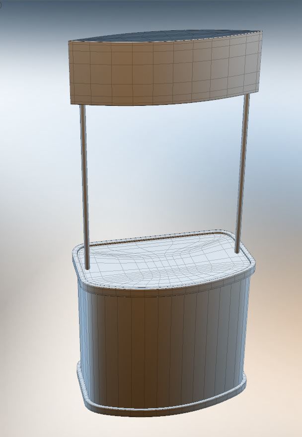 Stand exhibition 3D model_2