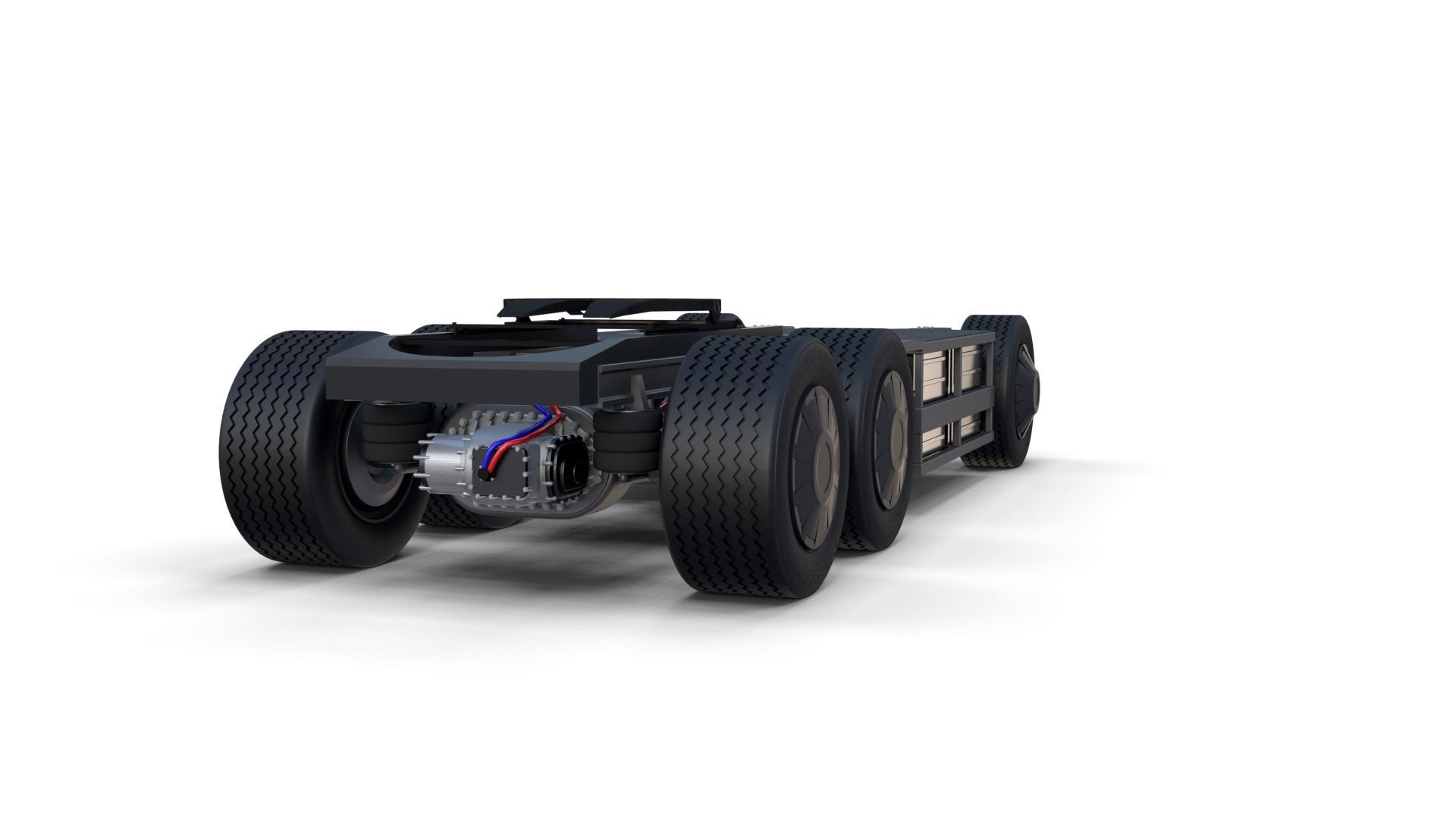 Tesla Semi Truck Chassis 3D model_3