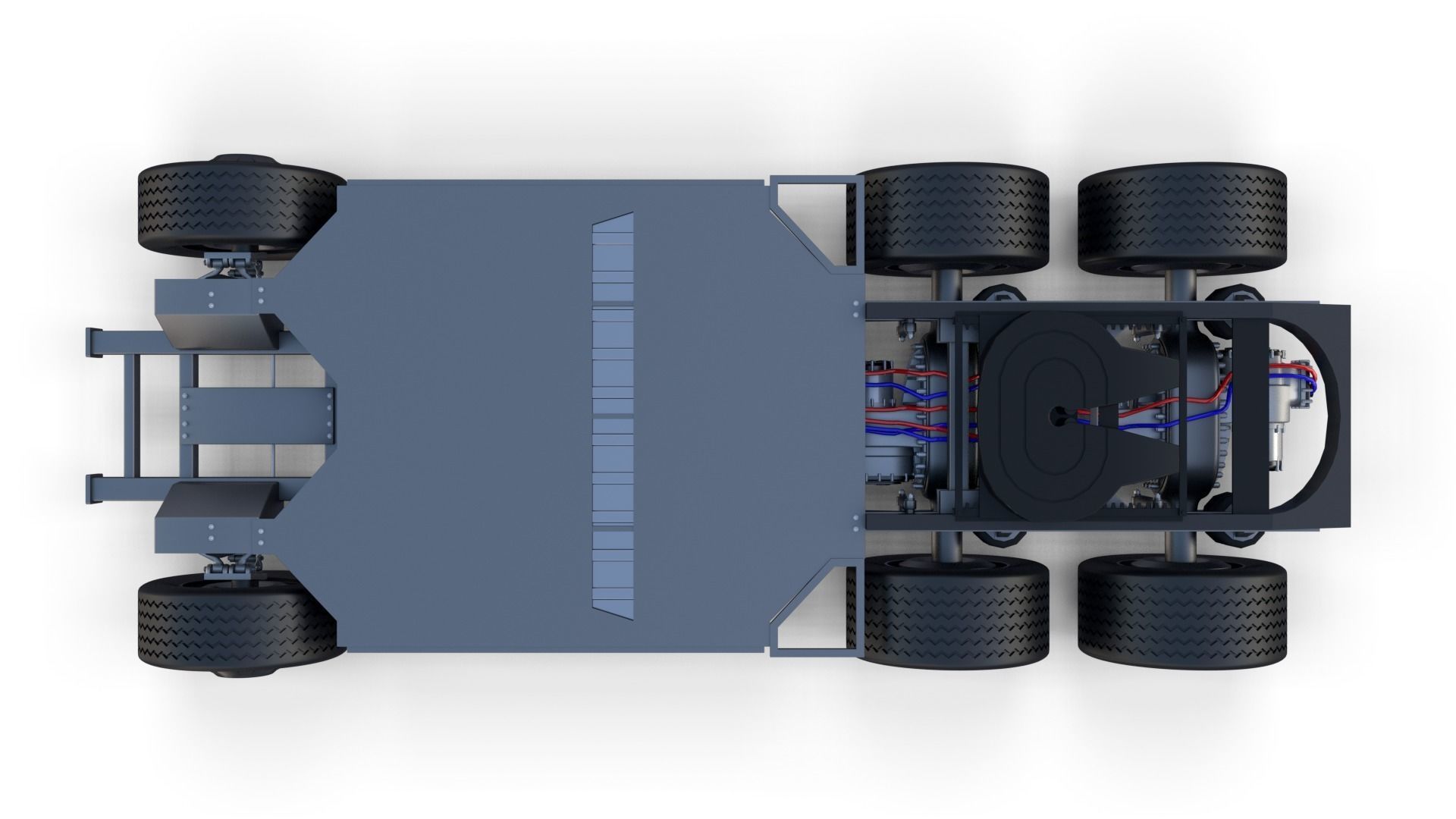 Tesla Semi Truck Chassis 3D model_7