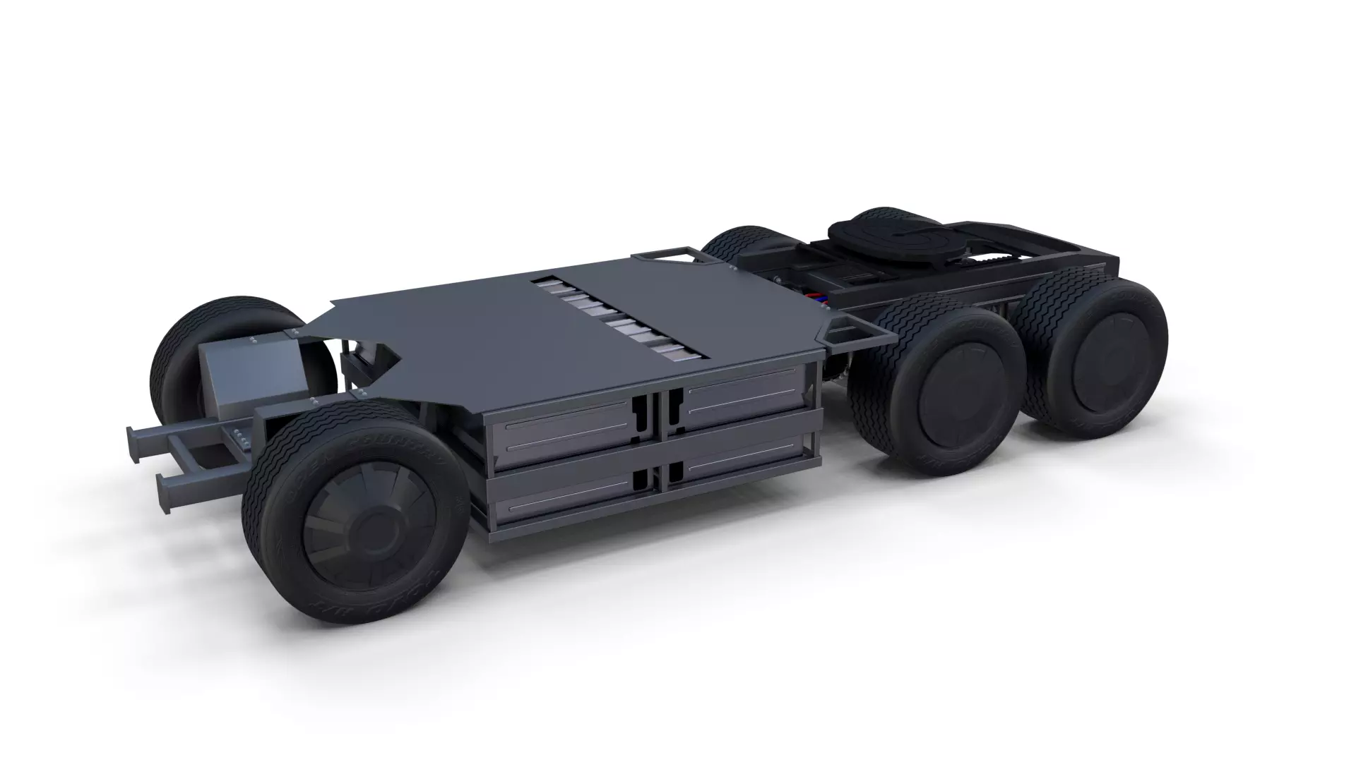 Tesla Semi Truck Chassis 3D model_0