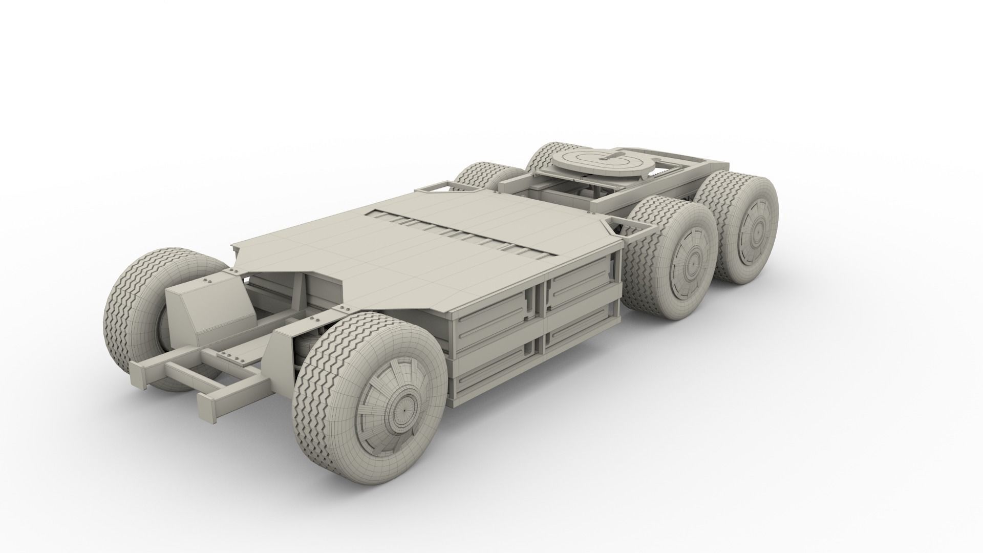 Tesla Semi Truck Chassis 3D model_14