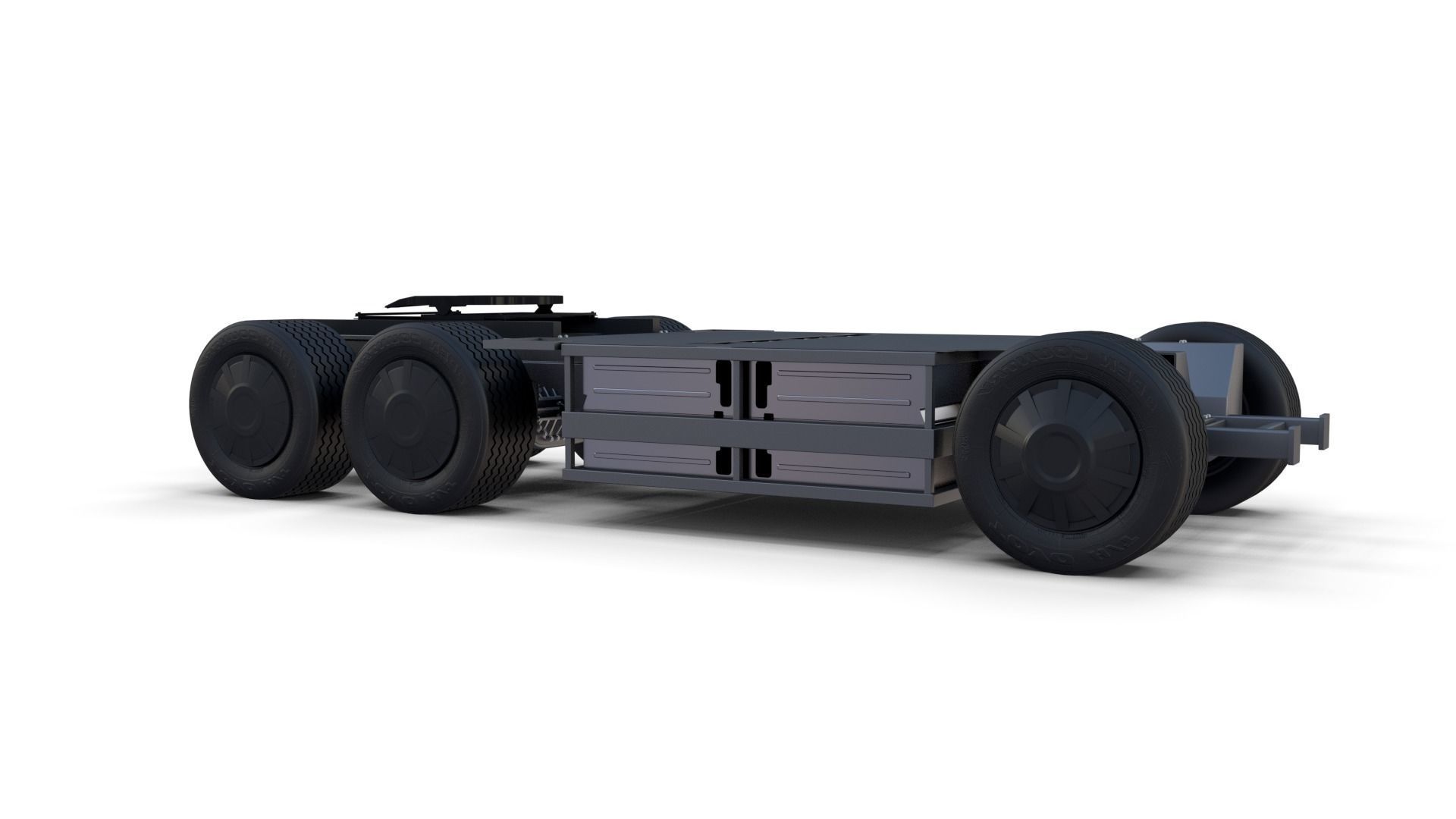 Tesla Semi Truck Chassis 3D model_4