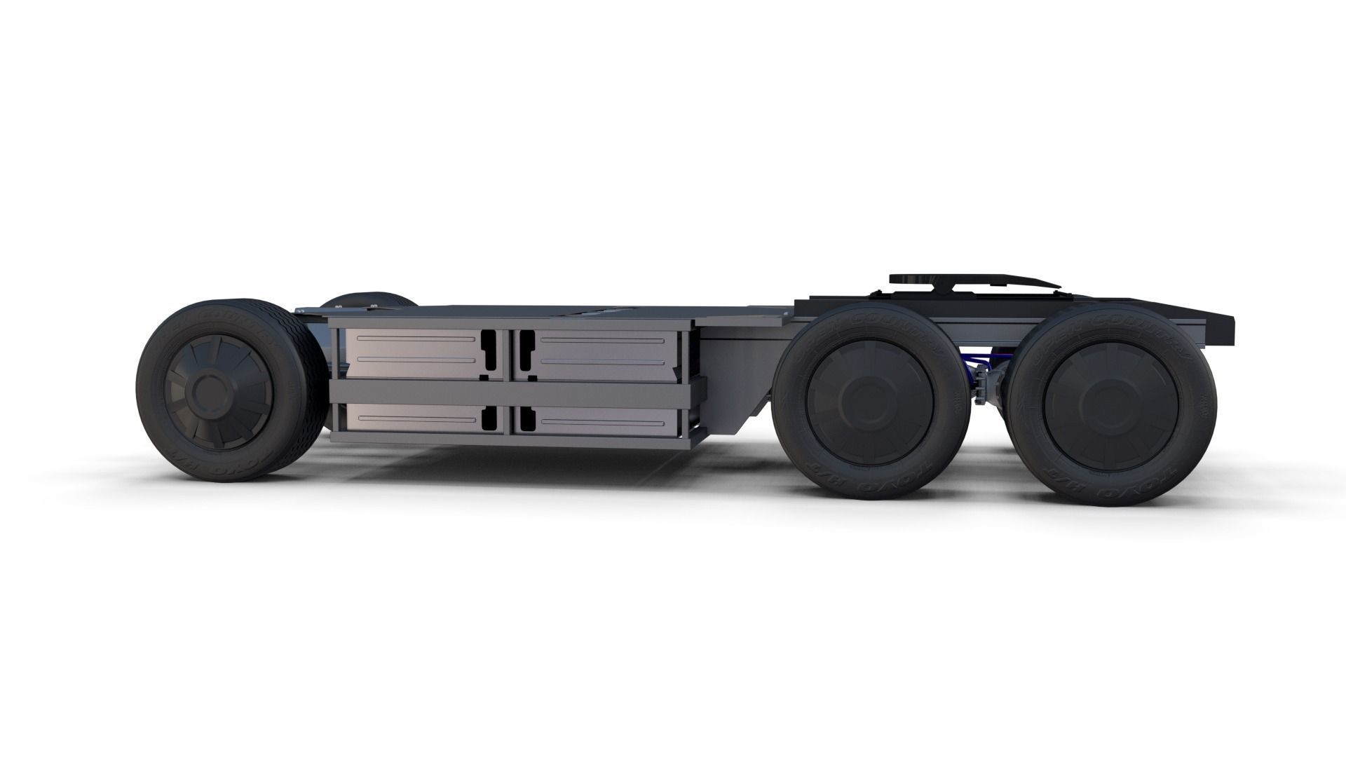 Tesla Semi Truck Chassis 3D model_2