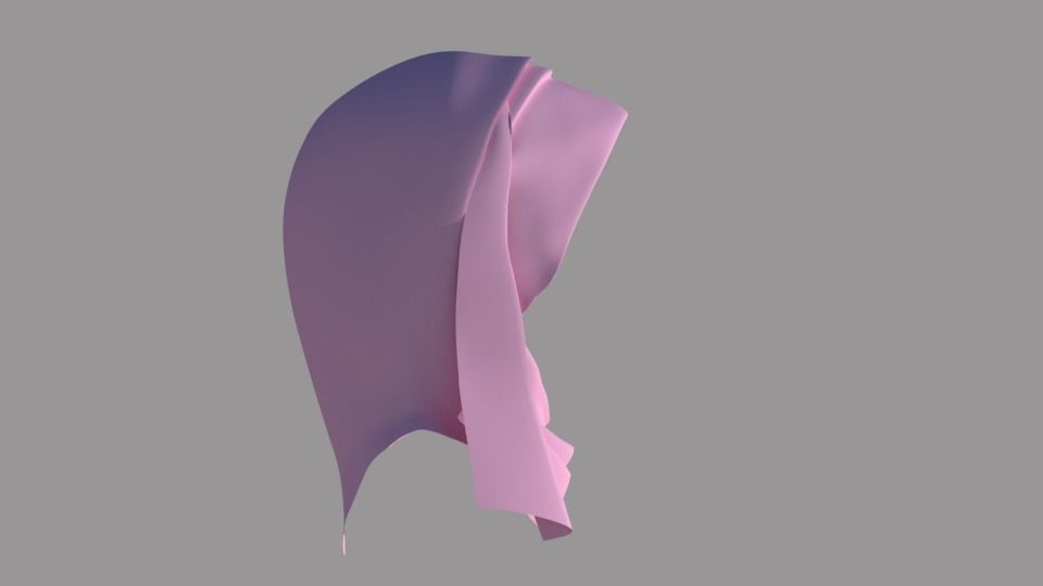 Hijab Model 2 scarf 3D model_6