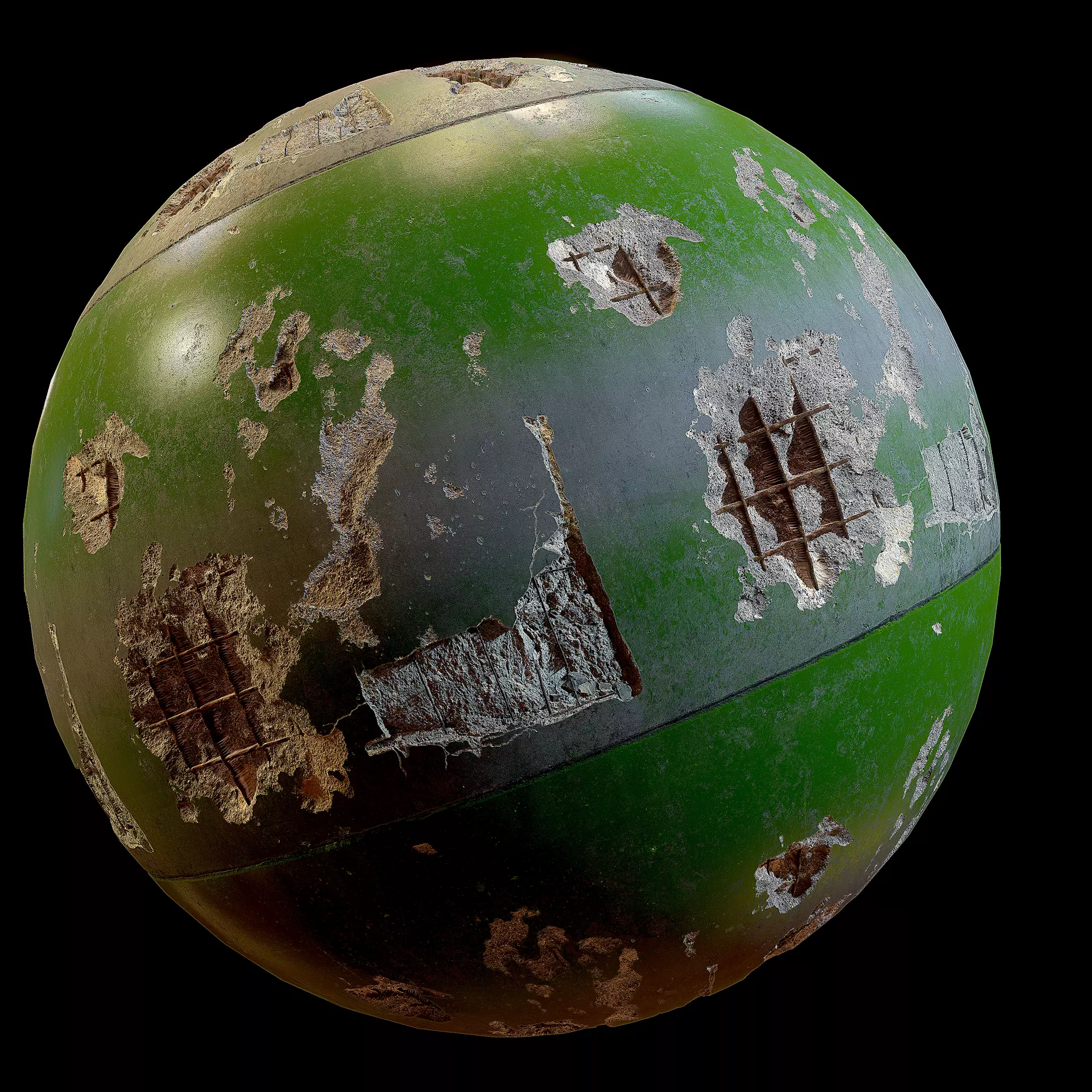 Painted Damaged Concrete Wall PBR  Texture_0