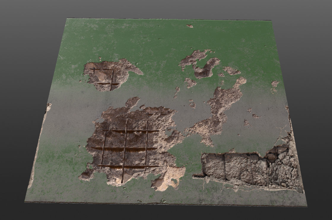 Painted Damaged Concrete Wall PBR  Texture_1