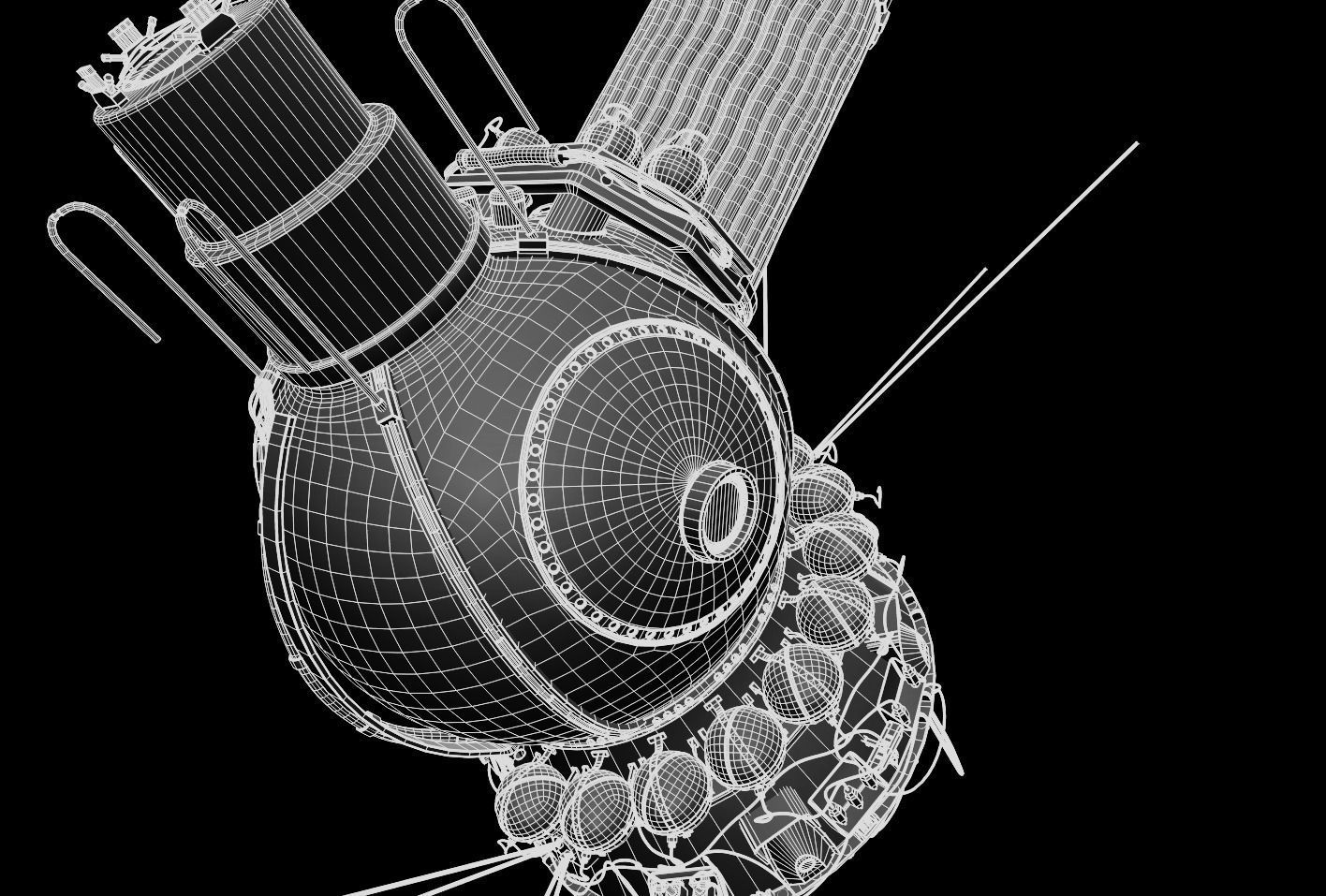 voskhod spacecraft 3D model_25