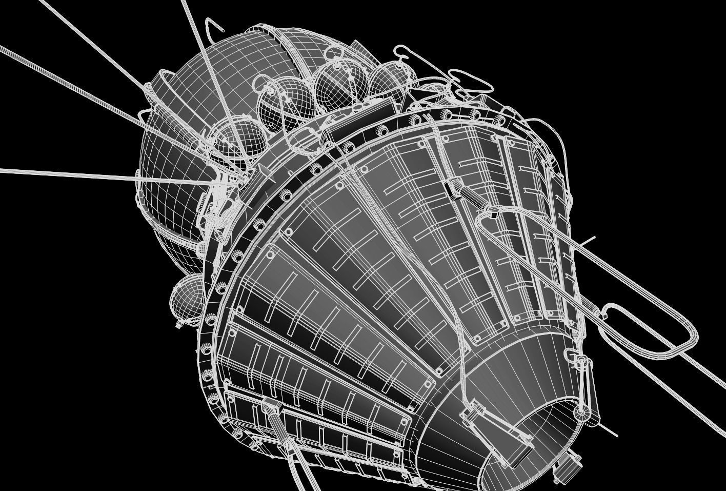 voskhod spacecraft 3D model_24