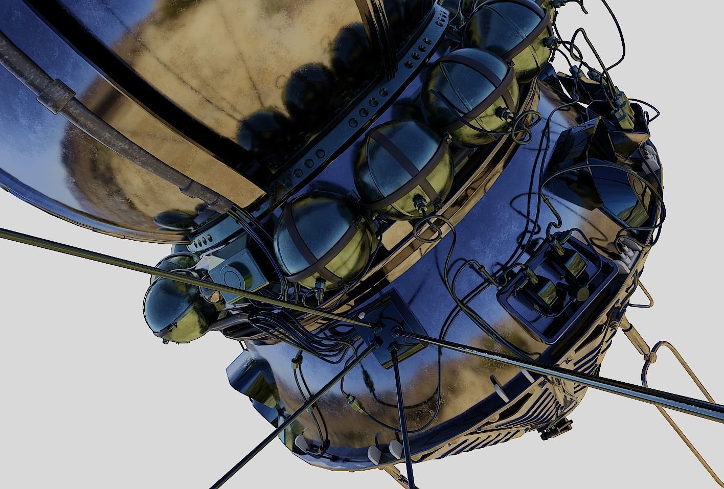 voskhod spacecraft 3D model_8