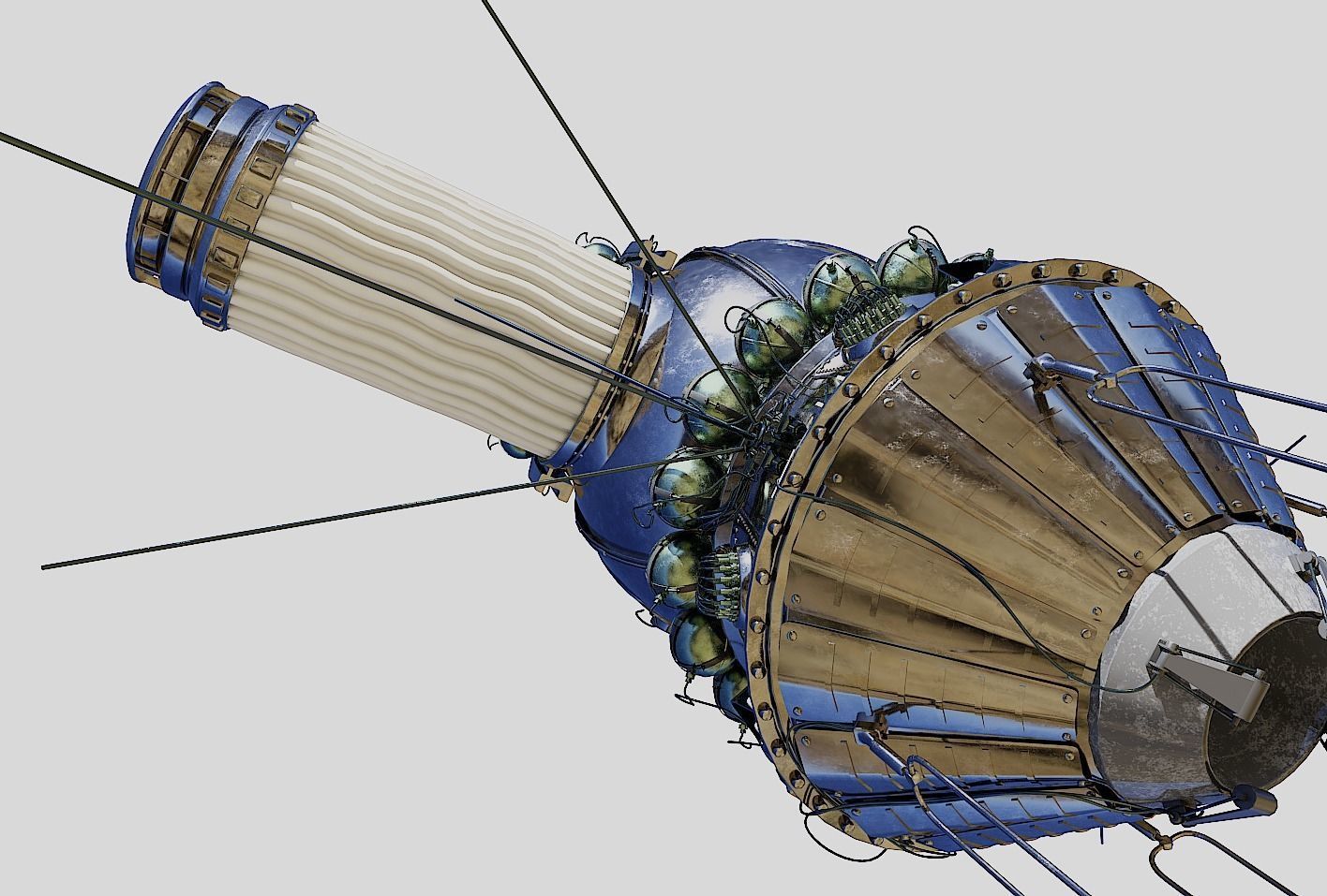 voskhod spacecraft 3D model_4