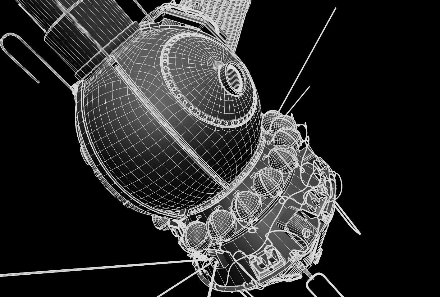 voskhod spacecraft 3D model_21