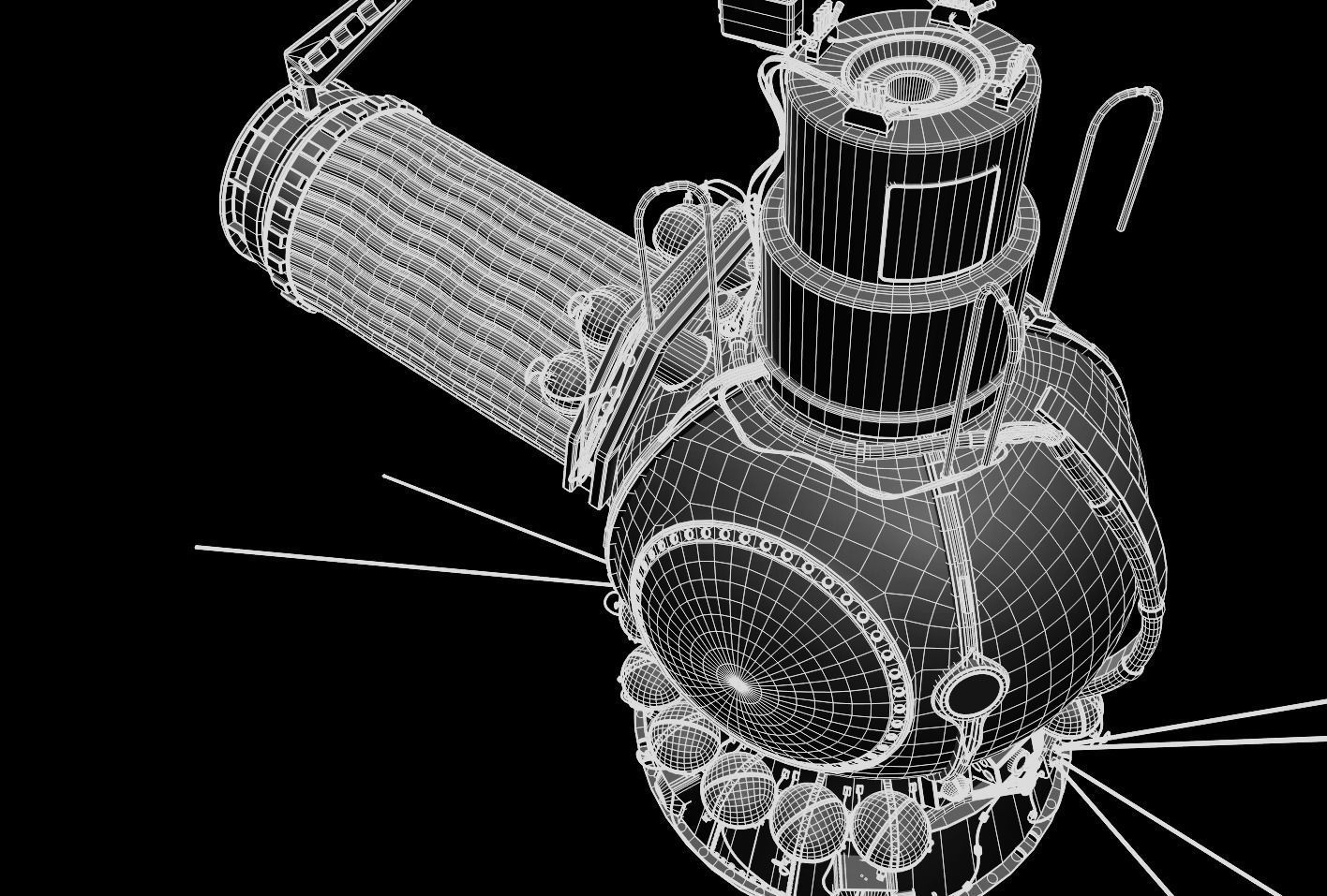 voskhod spacecraft 3D model_22