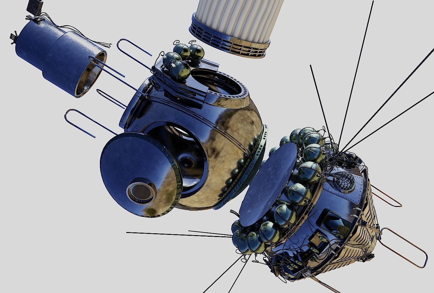 voskhod spacecraft 3D model_3