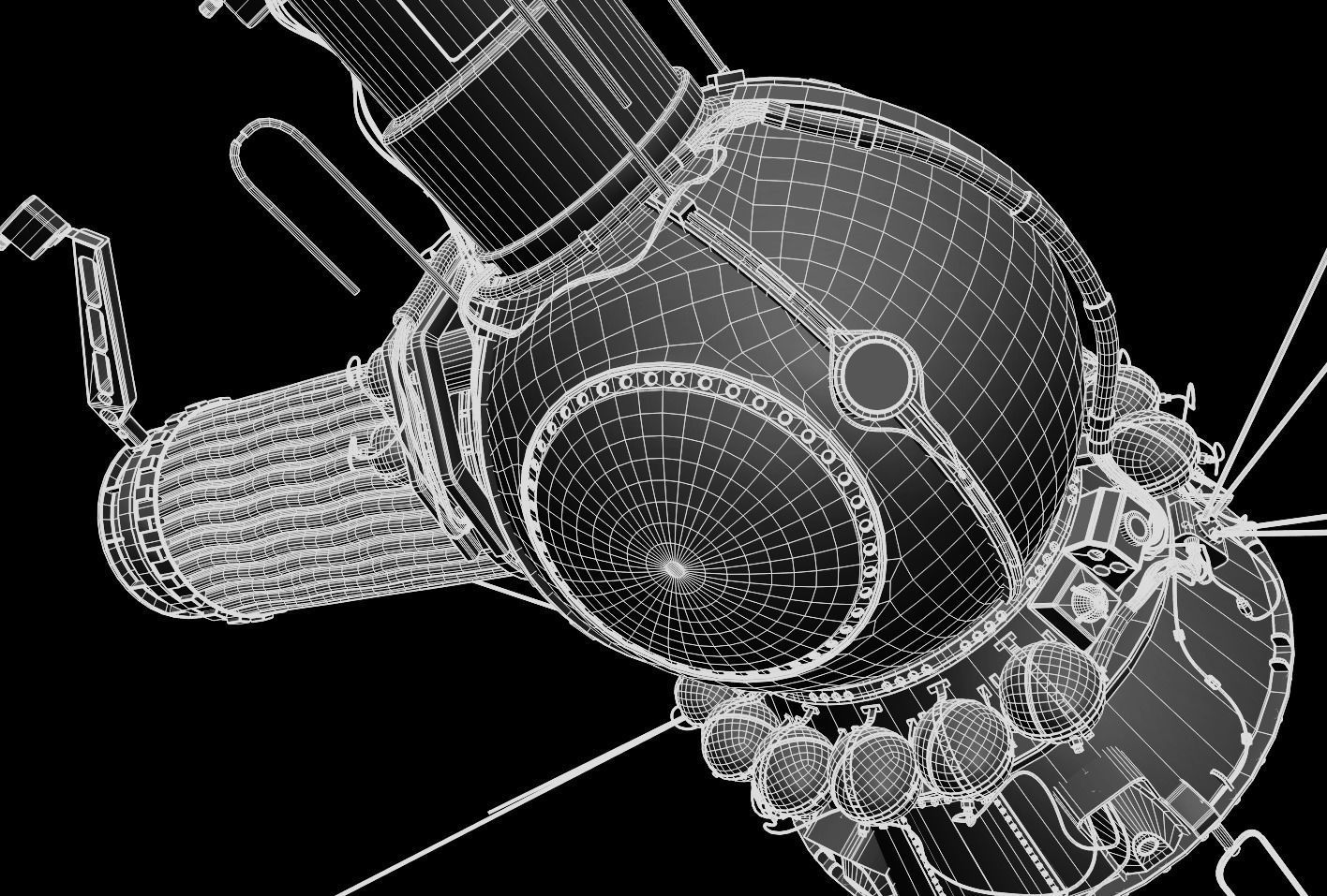 voskhod spacecraft 3D model_23