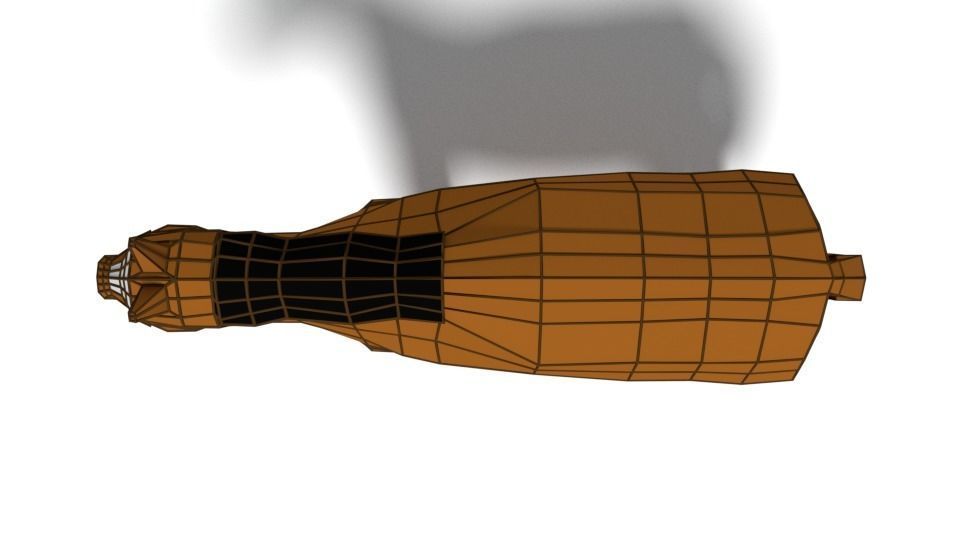 Low Poly Cartoon Horse Low-poly 3D model_12