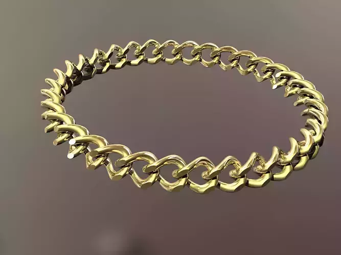 Cuban bracelet 3D print model