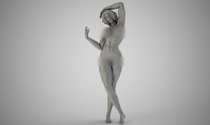 Muscular Girl  3D print model