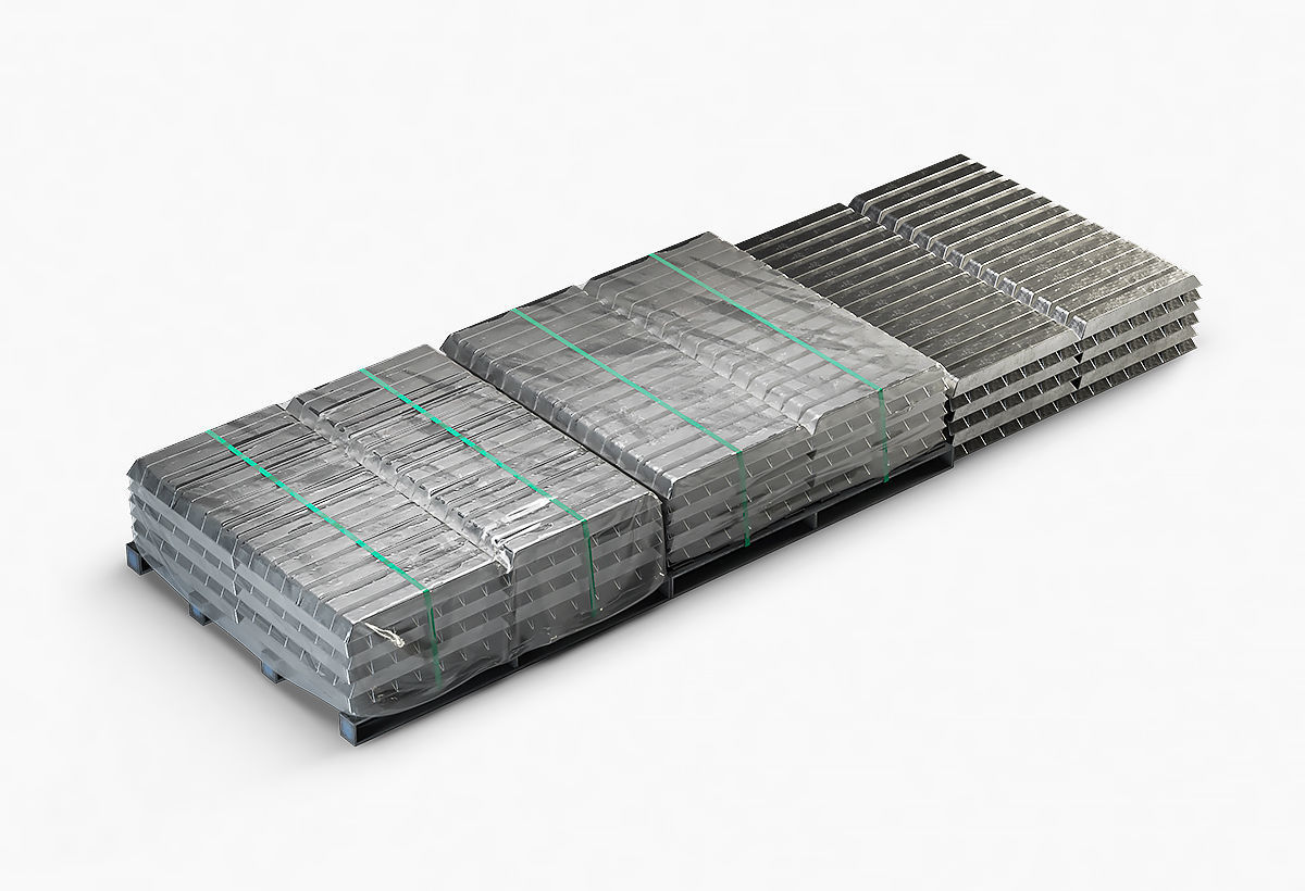 Aluminium Zinc Nickel Silver Titan Steel ingot 9 3D model_4