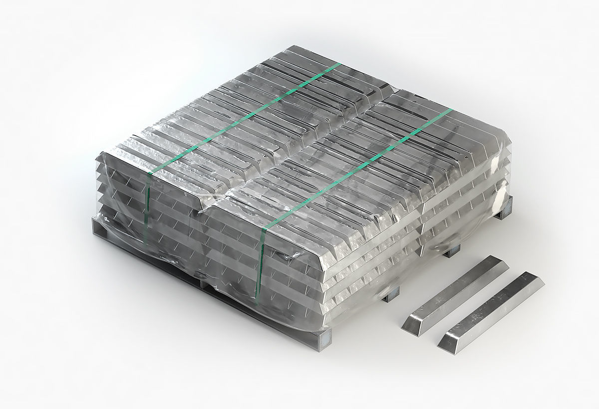 Aluminium Zinc Nickel Silver Titan Steel ingot 9 3D model_2