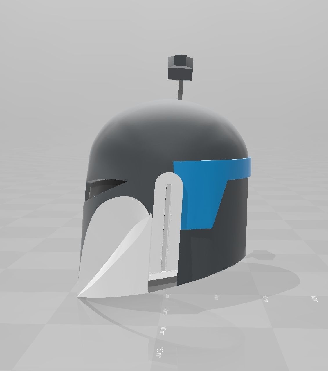 star wars clone wars nite owl bo katan Mandalorian Helmet 3D print model_3