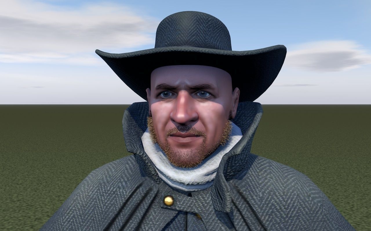 Cabman rigging 3D model_7